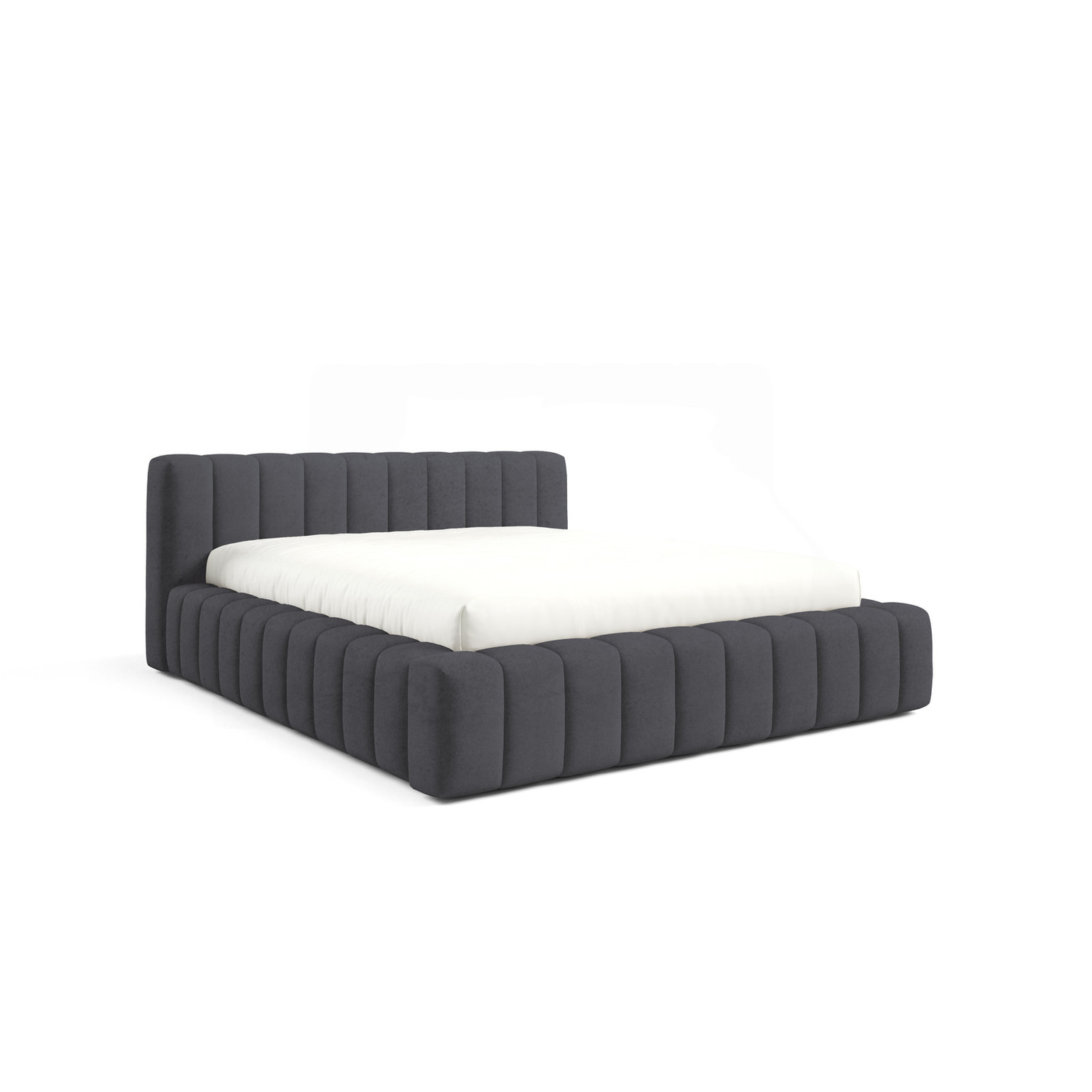 Čalouněn&aacute; postel GINO 160x200 cm s n&iacute;zk&yacute;m čelem Čern&aacute;