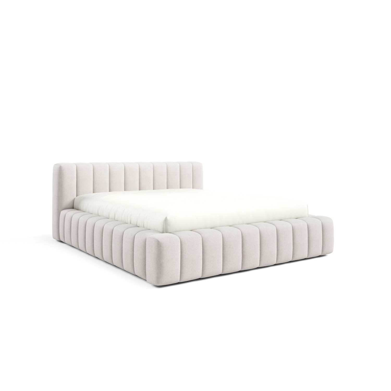 Čalouněn&aacute; postel GINO 180x200 cm s n&iacute;zk&yacute;m čelem B&eacute;žov&aacute;