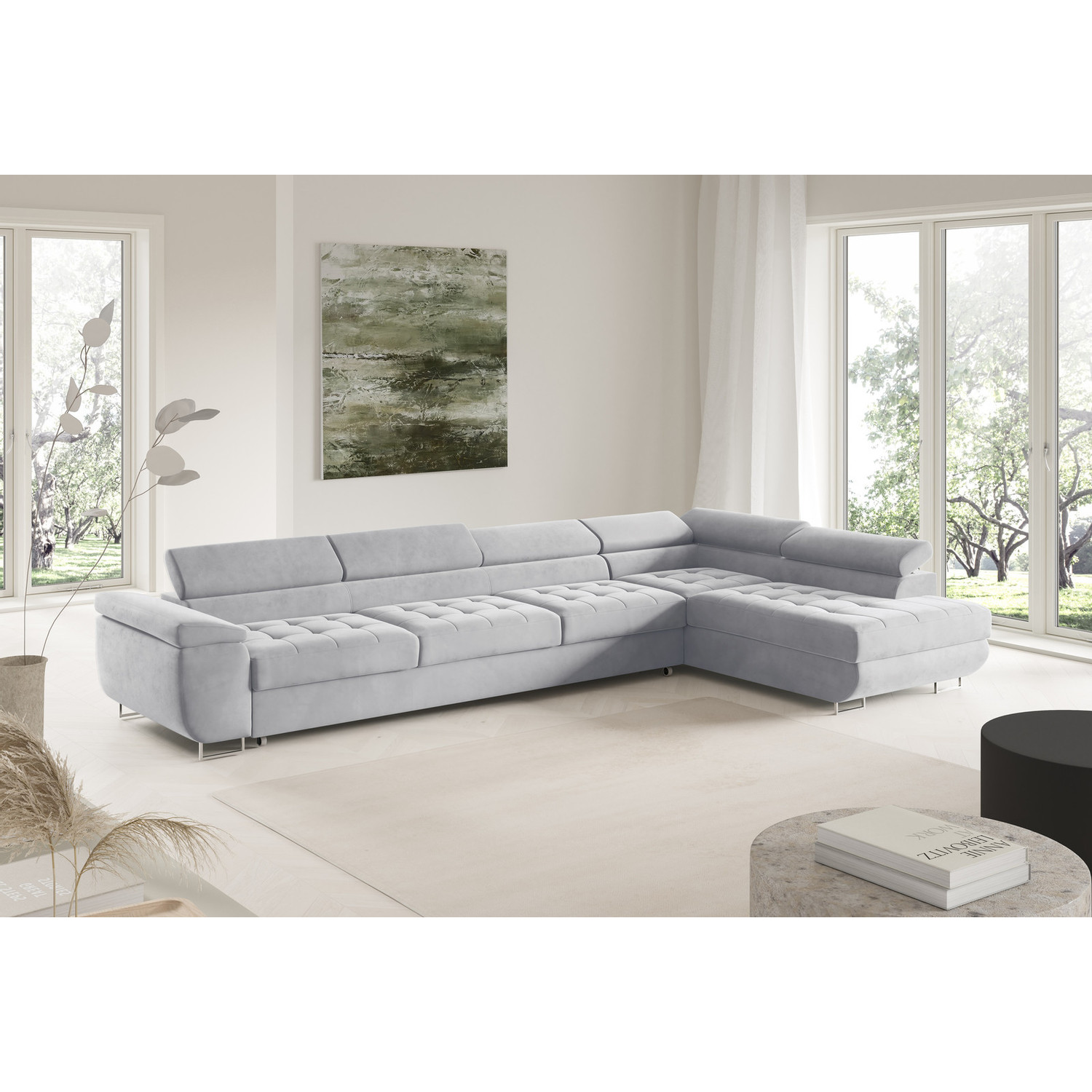 Rohov&aacute; rozkl&aacute;dac&iacute; sedac&iacute; souprava BENJAMIN 155 XL Prav&aacute; &Scaron;ed&aacute; III