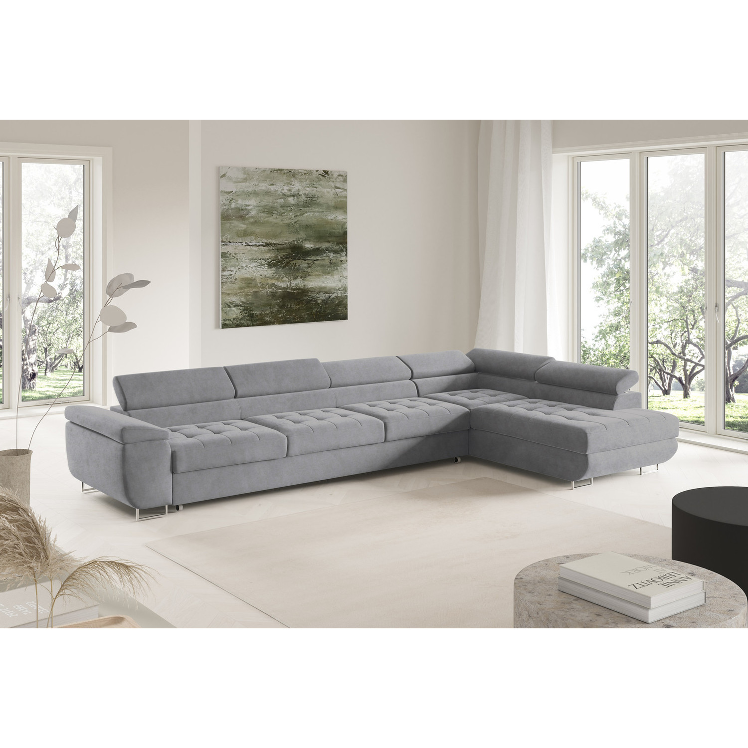 Rohov&aacute; rozkl&aacute;dac&iacute; sedac&iacute; souprava BENJAMIN 155 XL Prav&aacute; &Scaron;ed&aacute; IV