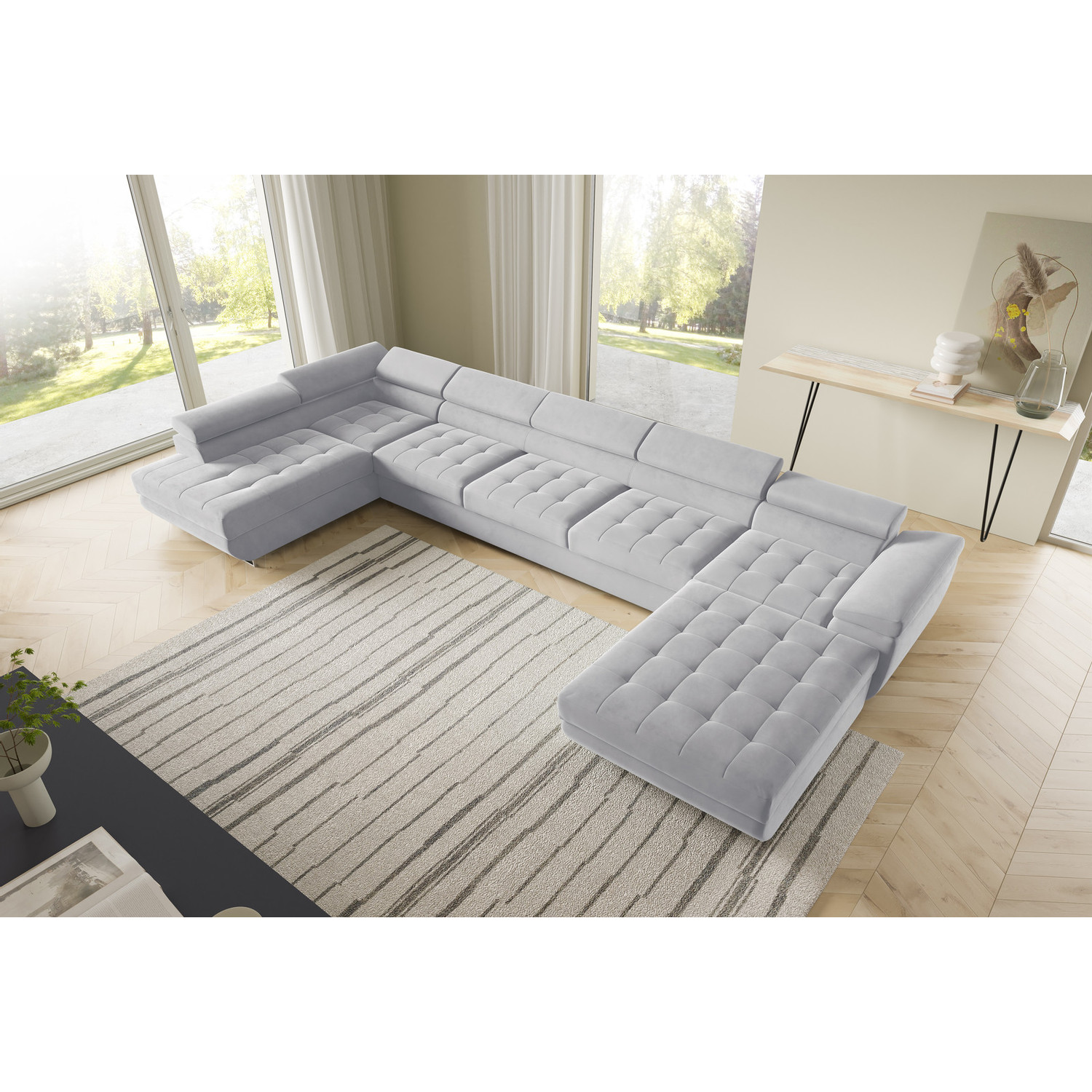 Rohov&aacute; rozkl&aacute;dac&iacute; sedac&iacute; souprava BENJAMIN 275 U XL Lev&aacute; &Scaron;ed&aacute; III