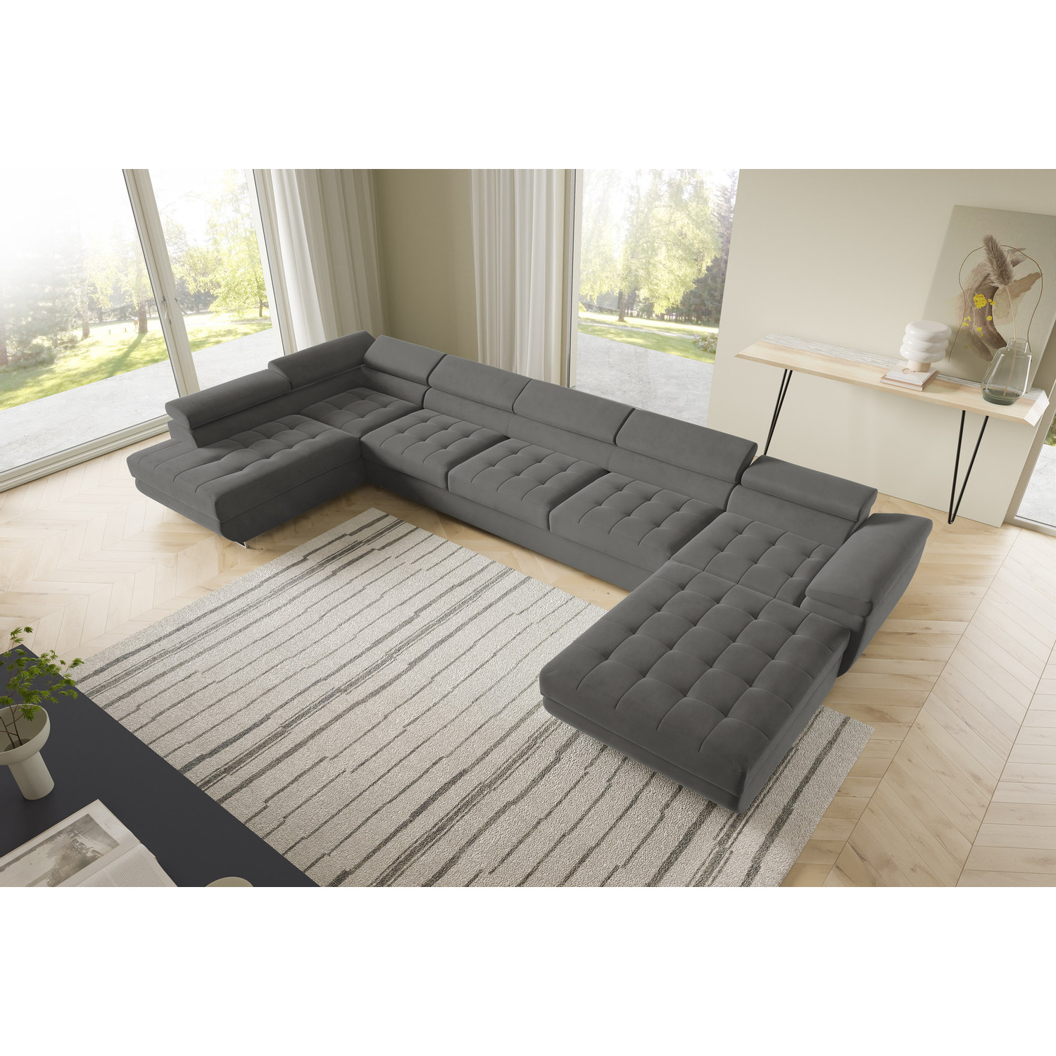 Rohov&aacute; rozkl&aacute;dac&iacute; sedac&iacute; souprava BENJAMIN 275 U XL Lev&aacute; &Scaron;ed&aacute;