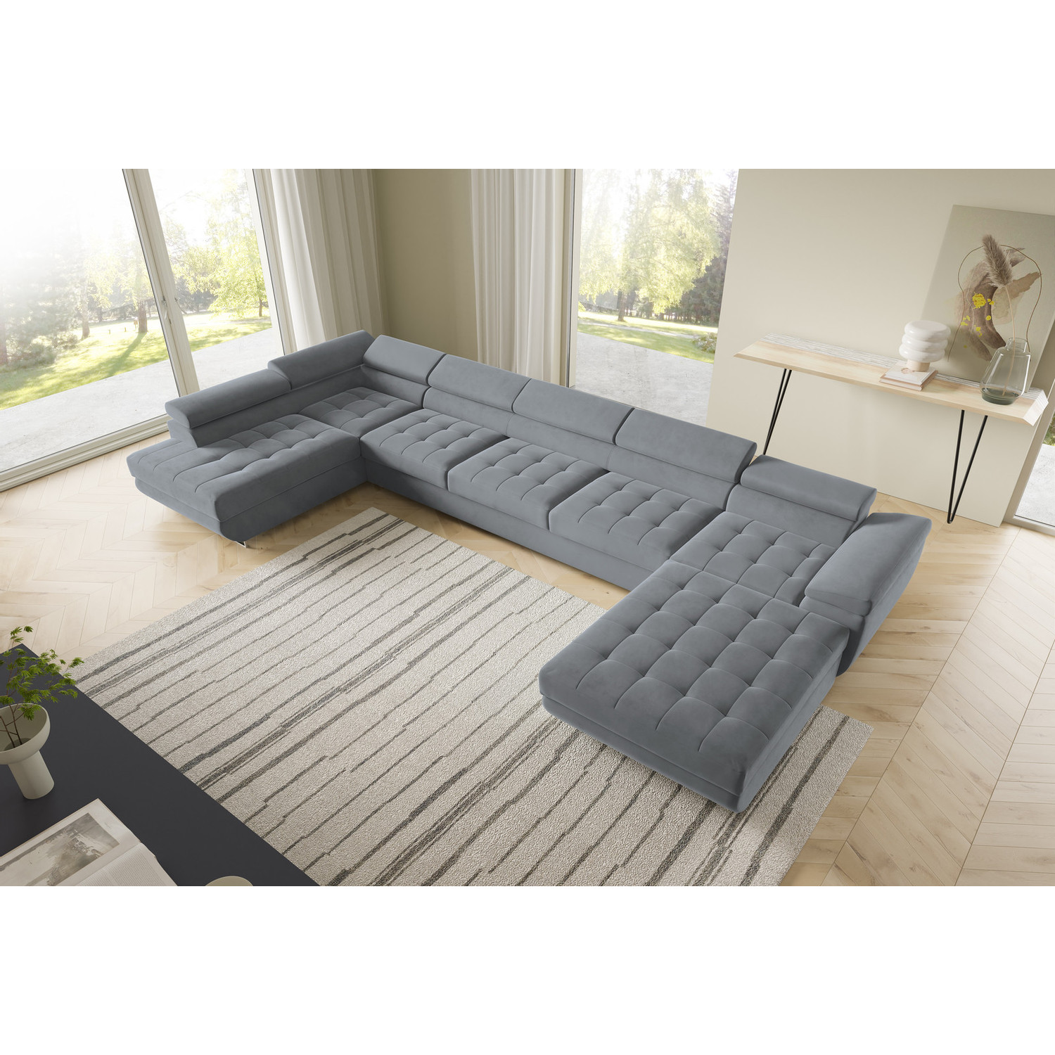 Rohov&aacute; rozkl&aacute;dac&iacute; sedac&iacute; souprava BENJAMIN 275 U XL Lev&aacute; &Scaron;ed&aacute; I