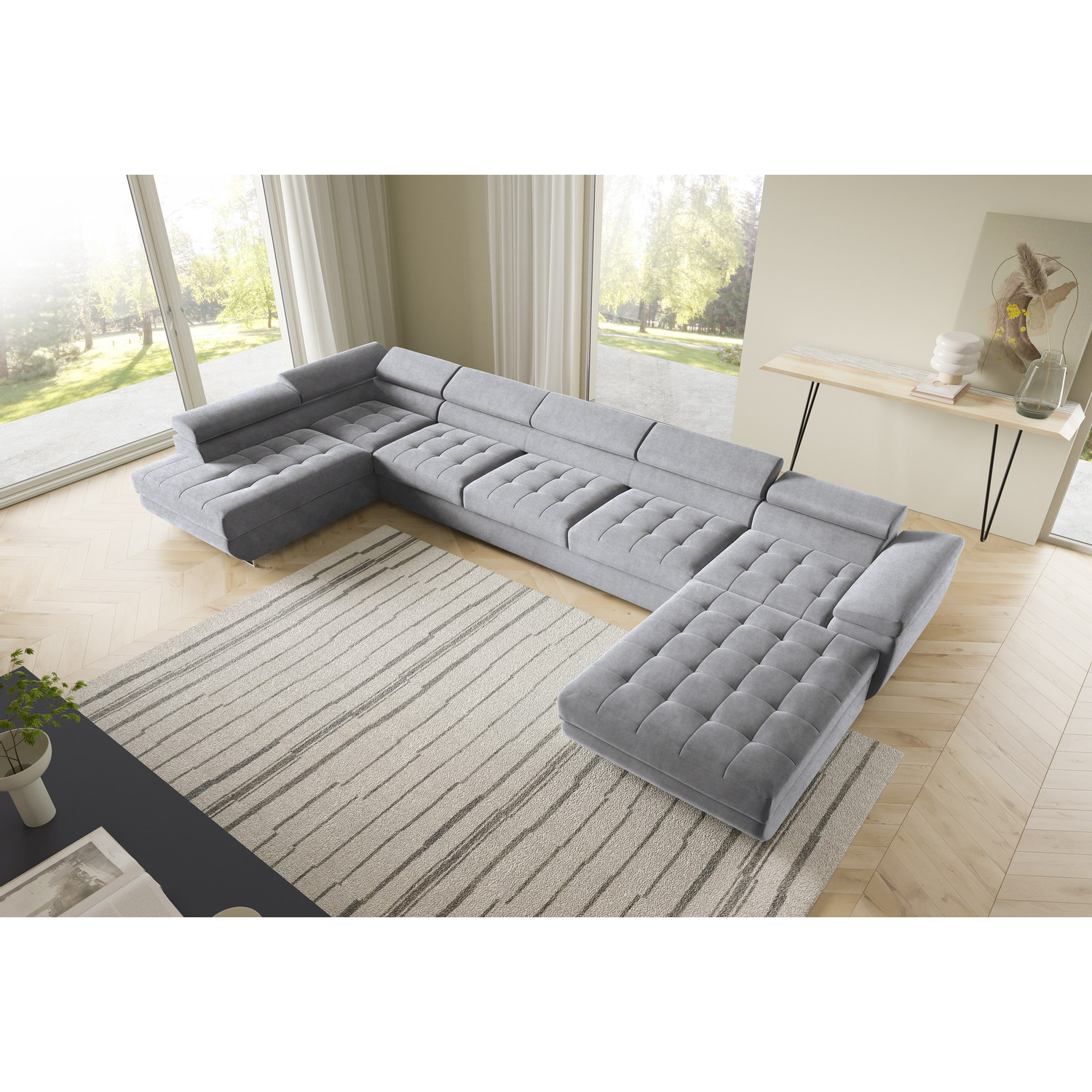 Rohov&aacute; rozkl&aacute;dac&iacute; sedac&iacute; souprava BENJAMIN 275 U XL Lev&aacute; &Scaron;ed&aacute; IV