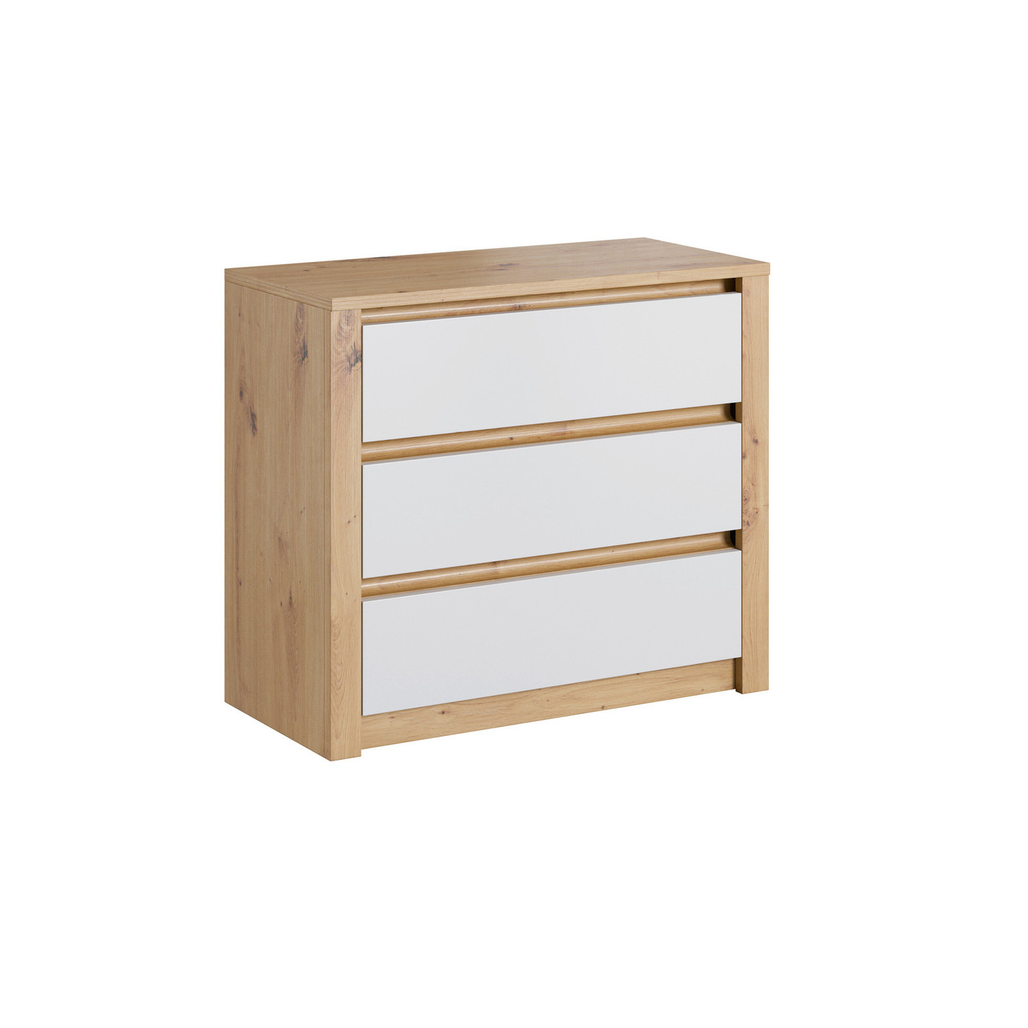 Komoda MALTA K3S - dub artisan/b&iacute;l&aacute;