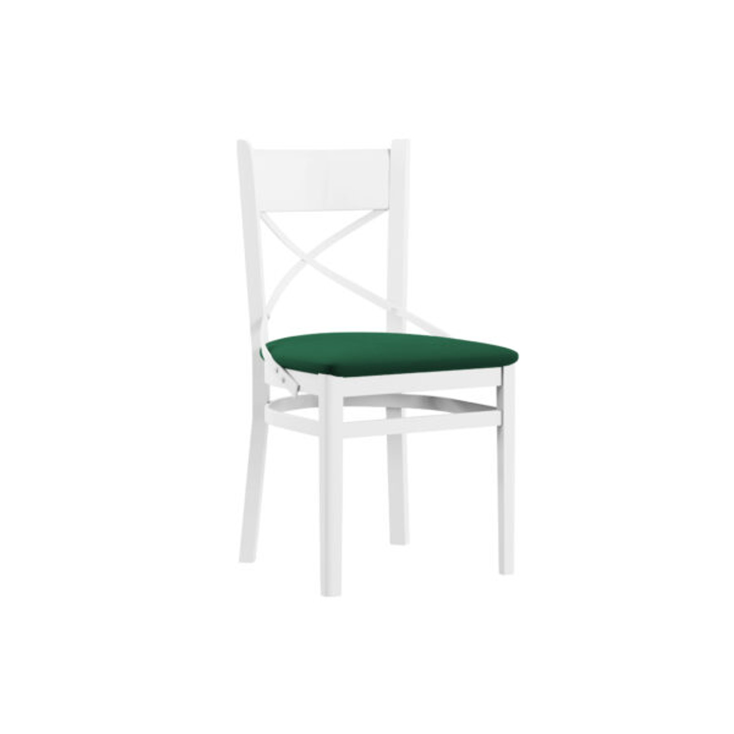 J&iacute;deln&iacute; židle X - b&iacute;l&eacute; nohy Zelen&aacute;