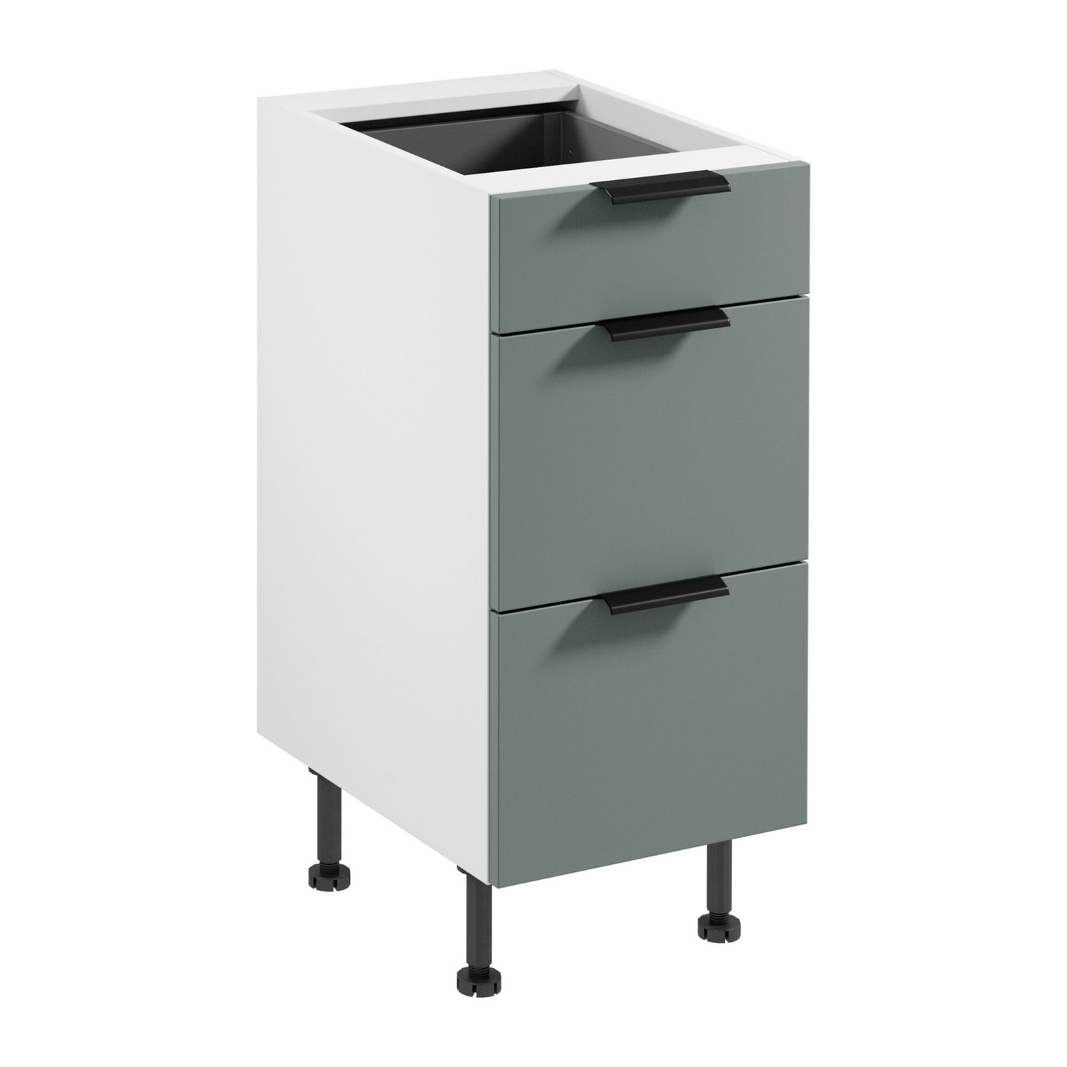 Kuchyňsk&aacute; skř&iacute;ňka SORENTO D40S3 - P/L AX - b&iacute;l&aacute; Zelen&aacute;