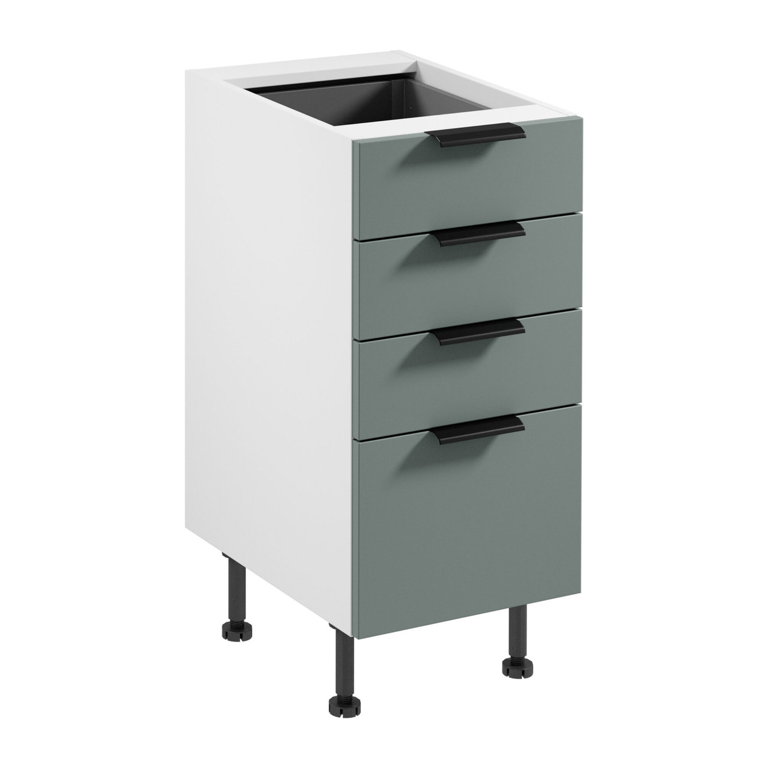 Kuchyňsk&aacute; skř&iacute;ňka SORENTO D40S4 AX - b&iacute;l&aacute; Zelen&aacute;