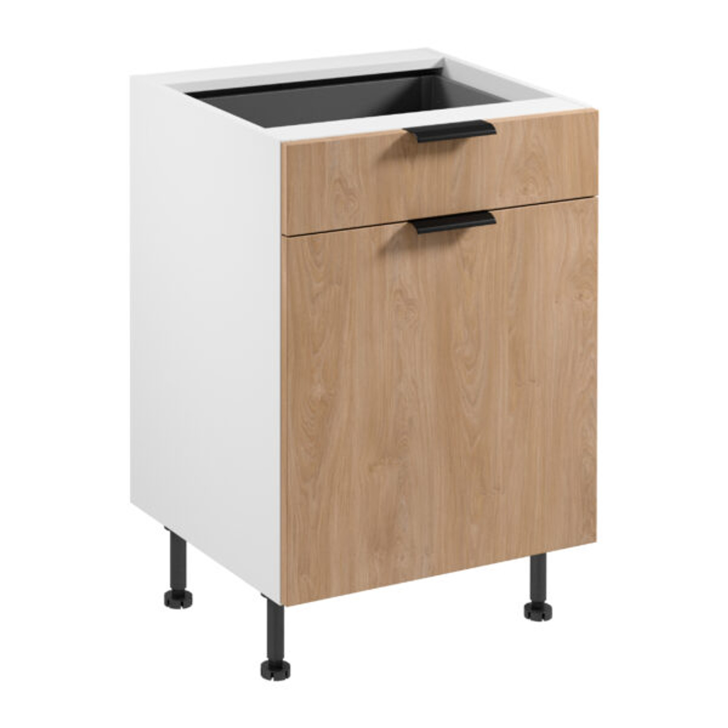 Kuchyňsk&aacute; skř&iacute;ňka SORENTO D60S1- P/L AX -  b&iacute;l&aacute; Puccini