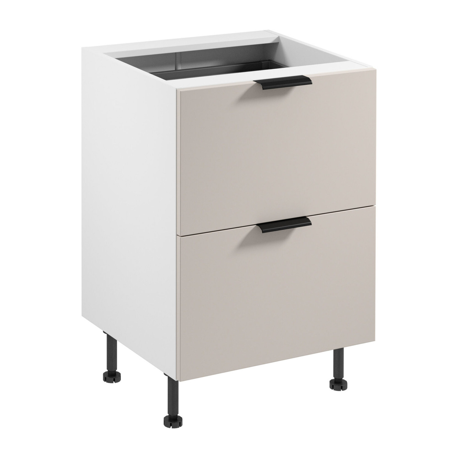 Kuchyňsk&aacute; skř&iacute;ňka SORENTO D60S2+1 AX -  b&iacute;l&aacute; B&eacute;žov&aacute;