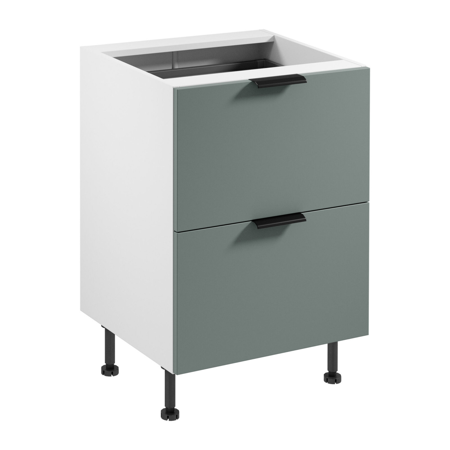 Kuchyňsk&aacute; skř&iacute;ňka SORENTO D60S2+1 AX -  b&iacute;l&aacute; Zelen&aacute;