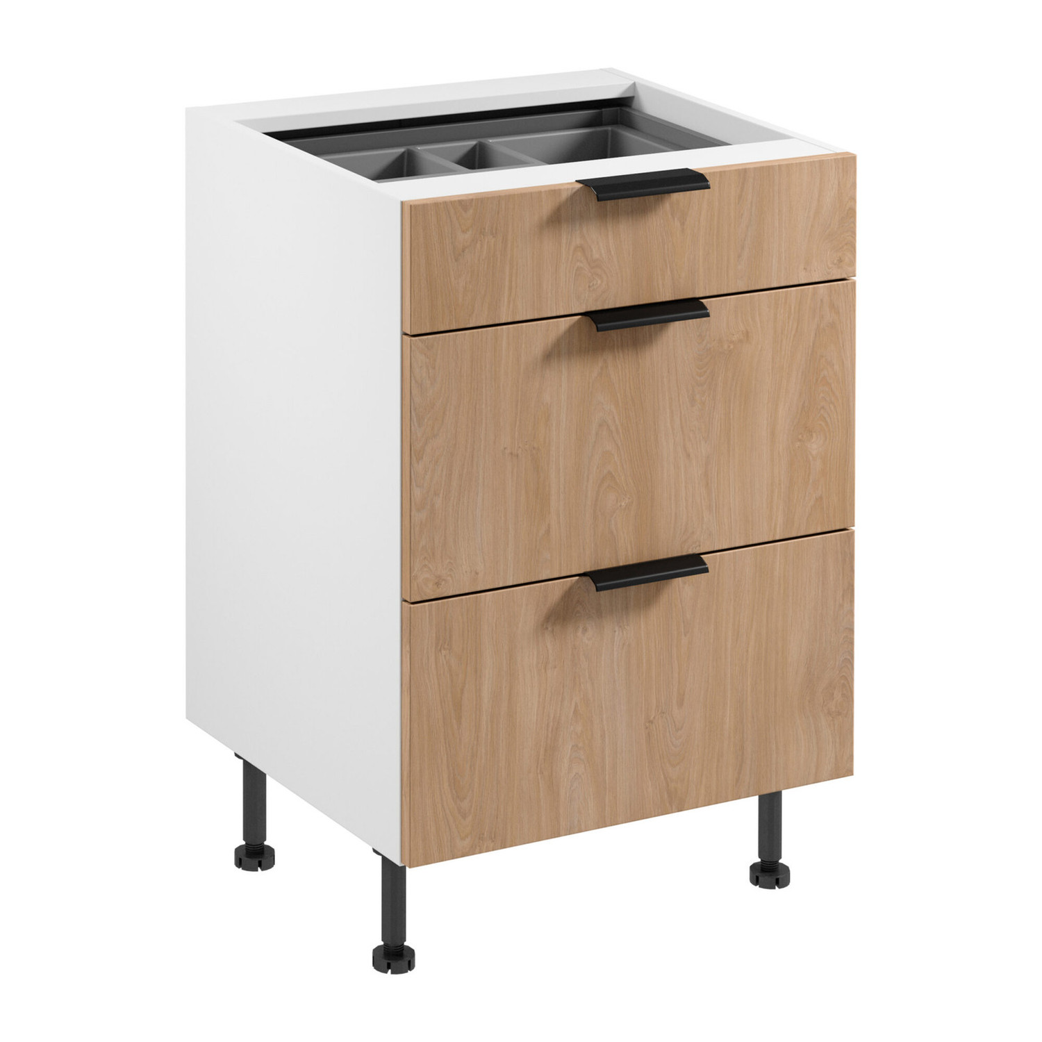 Kuchyňsk&aacute; skř&iacute;ňka SORENTO D60S3 AX -  b&iacute;l&aacute; Puccini