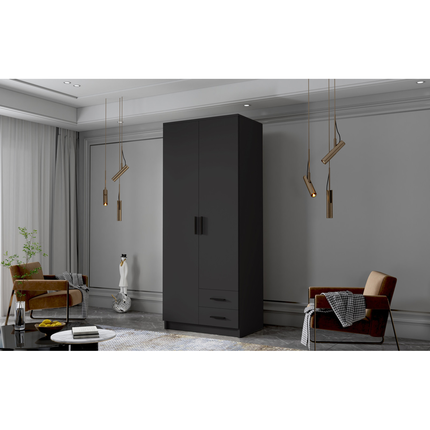 &Scaron;atn&iacute; skř&iacute;ň ADA I 80 cm - čern&aacute;/čern&eacute; &uacute;chytky