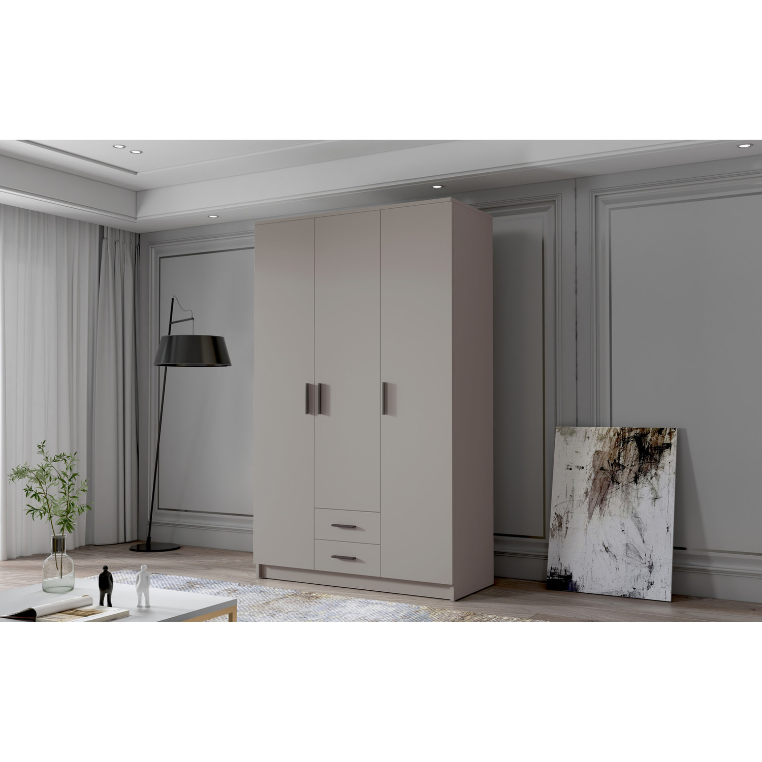 &Scaron;atn&iacute; skř&iacute;ň ADA I 120 cm - b&eacute;žov&aacute;/čern&eacute; &uacute;chytky