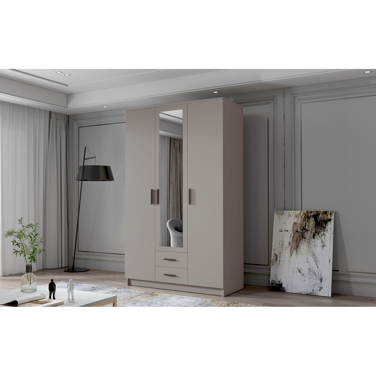 &Scaron;atn&iacute; skř&iacute;ň ADA II 120 cm - b&eacute;žov&aacute;/čern&eacute; &uacute;chytky