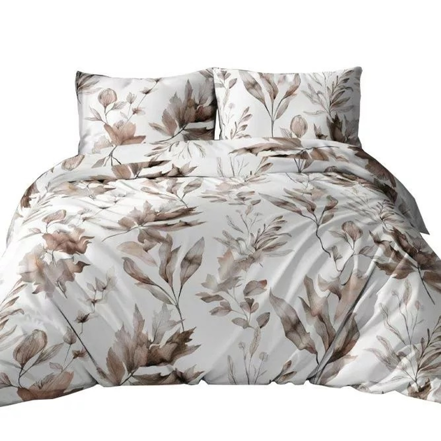 Bavlněné povlečení béžové listy 4835 C 140x200 cm