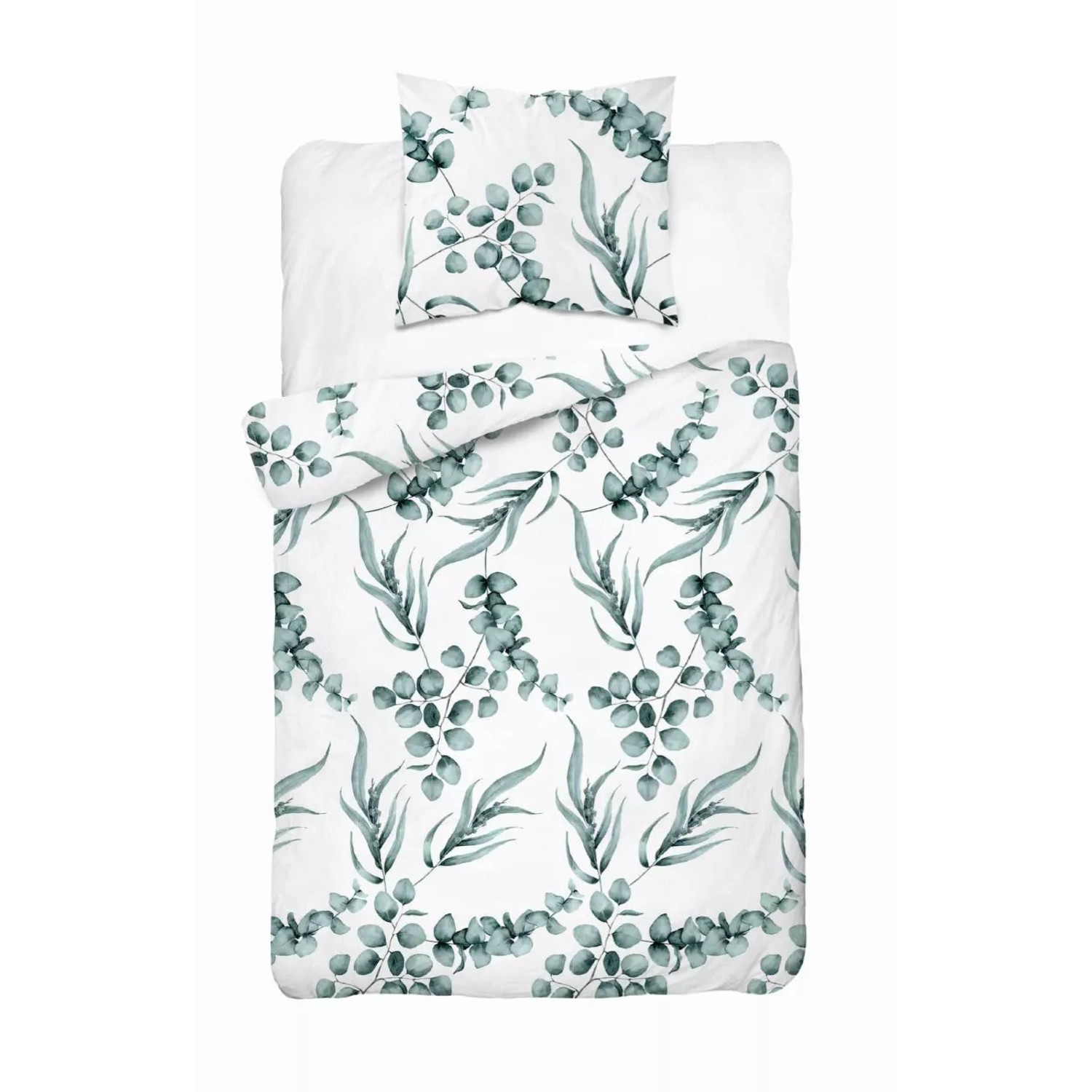 Bavlněné povlečení zelené listy 5107 A 140x200 cm