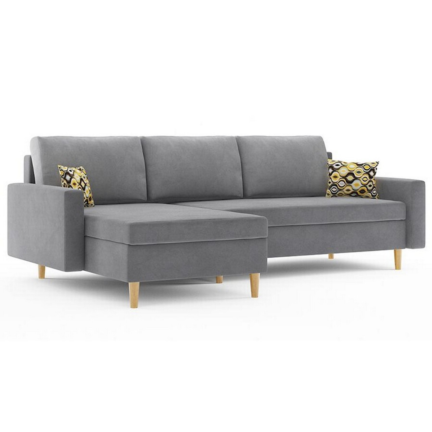 Rohová rozkládací sedací souprava ETNA Šedá Levá