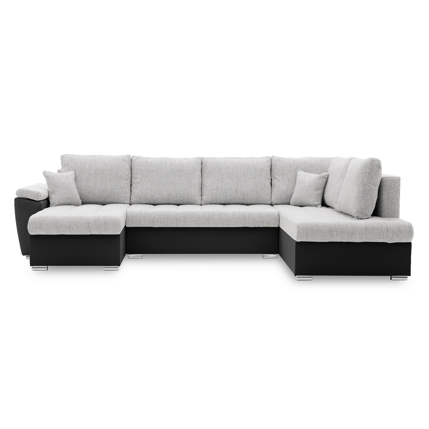 Rozkládací rohová sedací souprava VEGAS 315/190 Pravá Šedá/černá