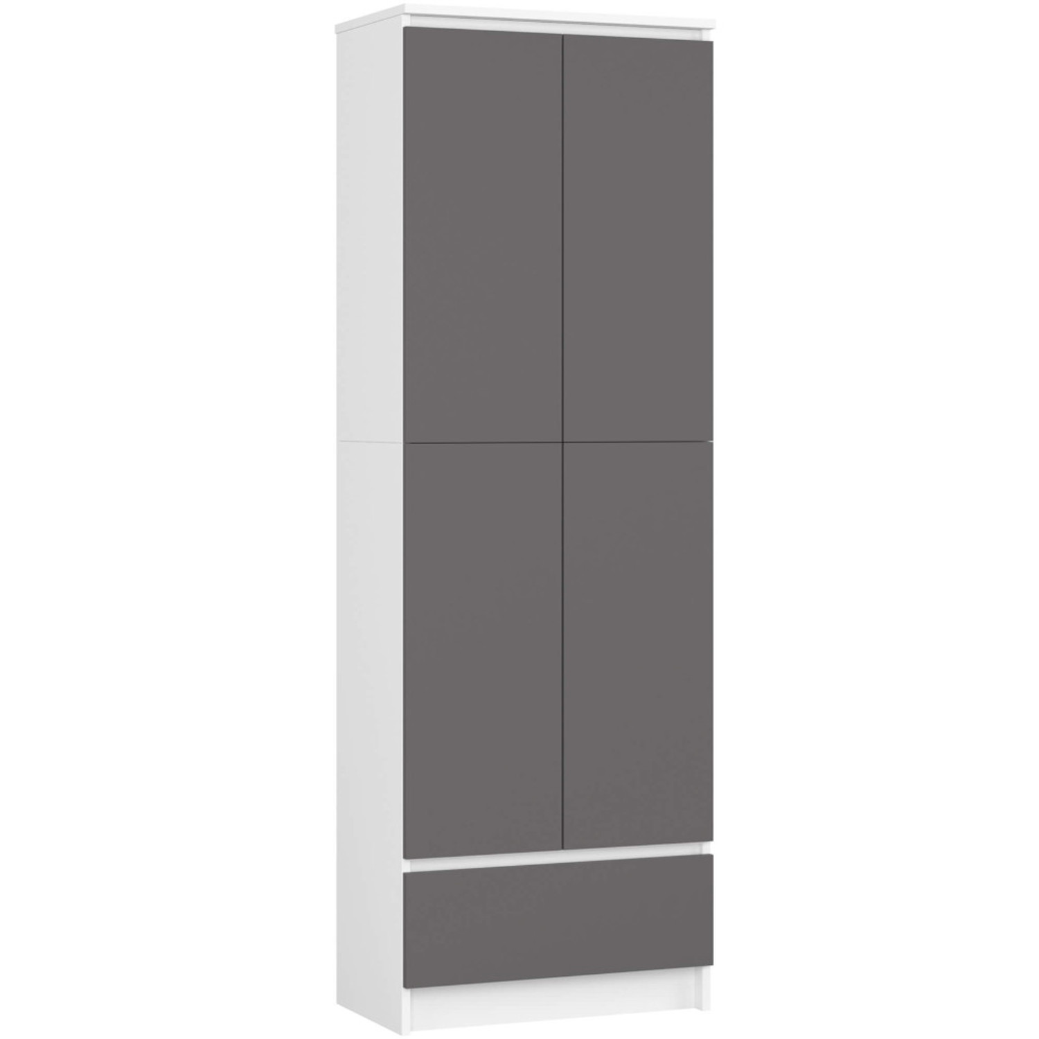 Regál R60 4D 1SZ- bílá/grafit