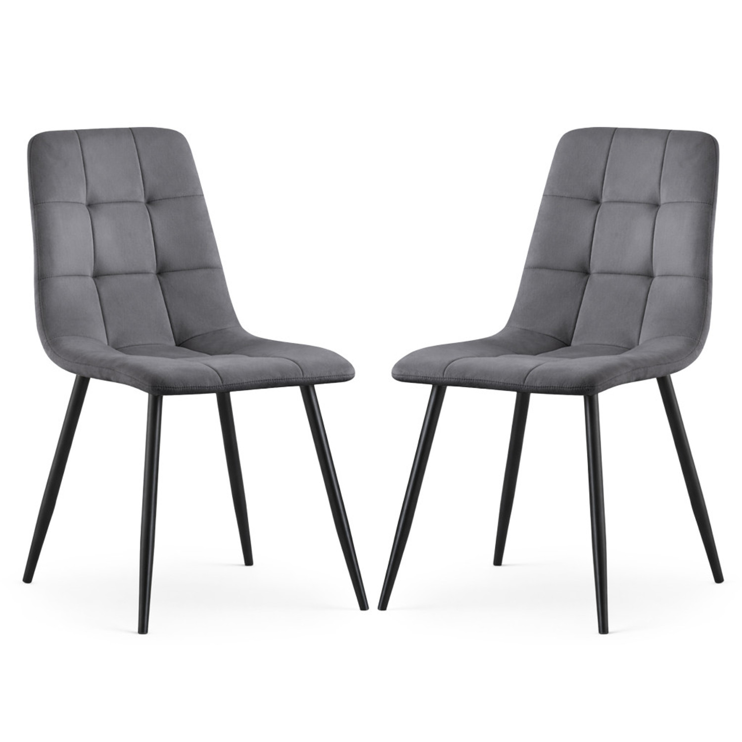 Set 2 ks čalouněných židlí NERO - šedá