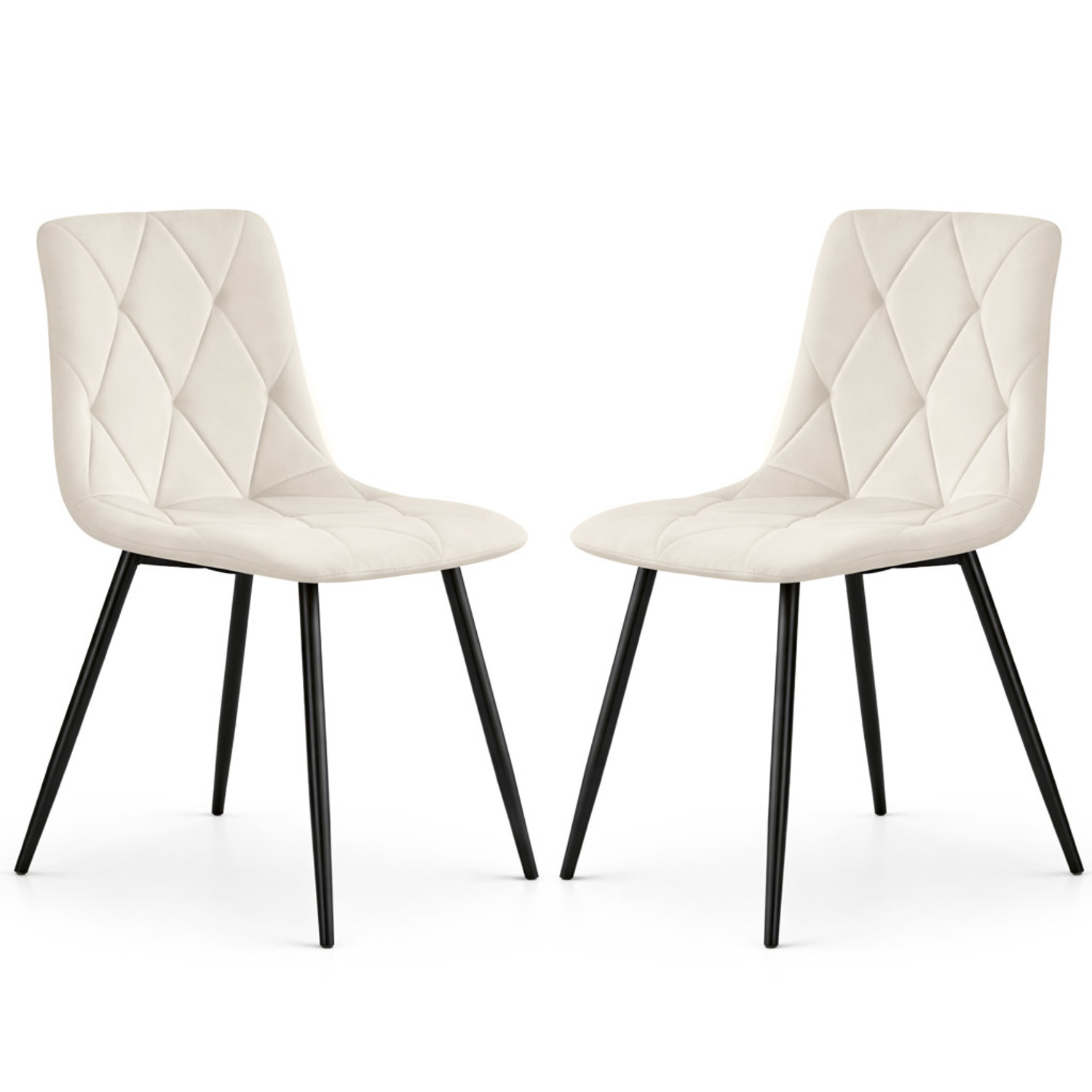 Set 2 ks čalouněných židlí MILO - béžová