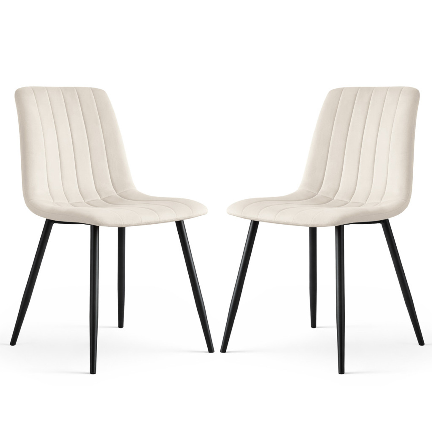 Set 2 ks čalouněných židlí LIVO - béžová