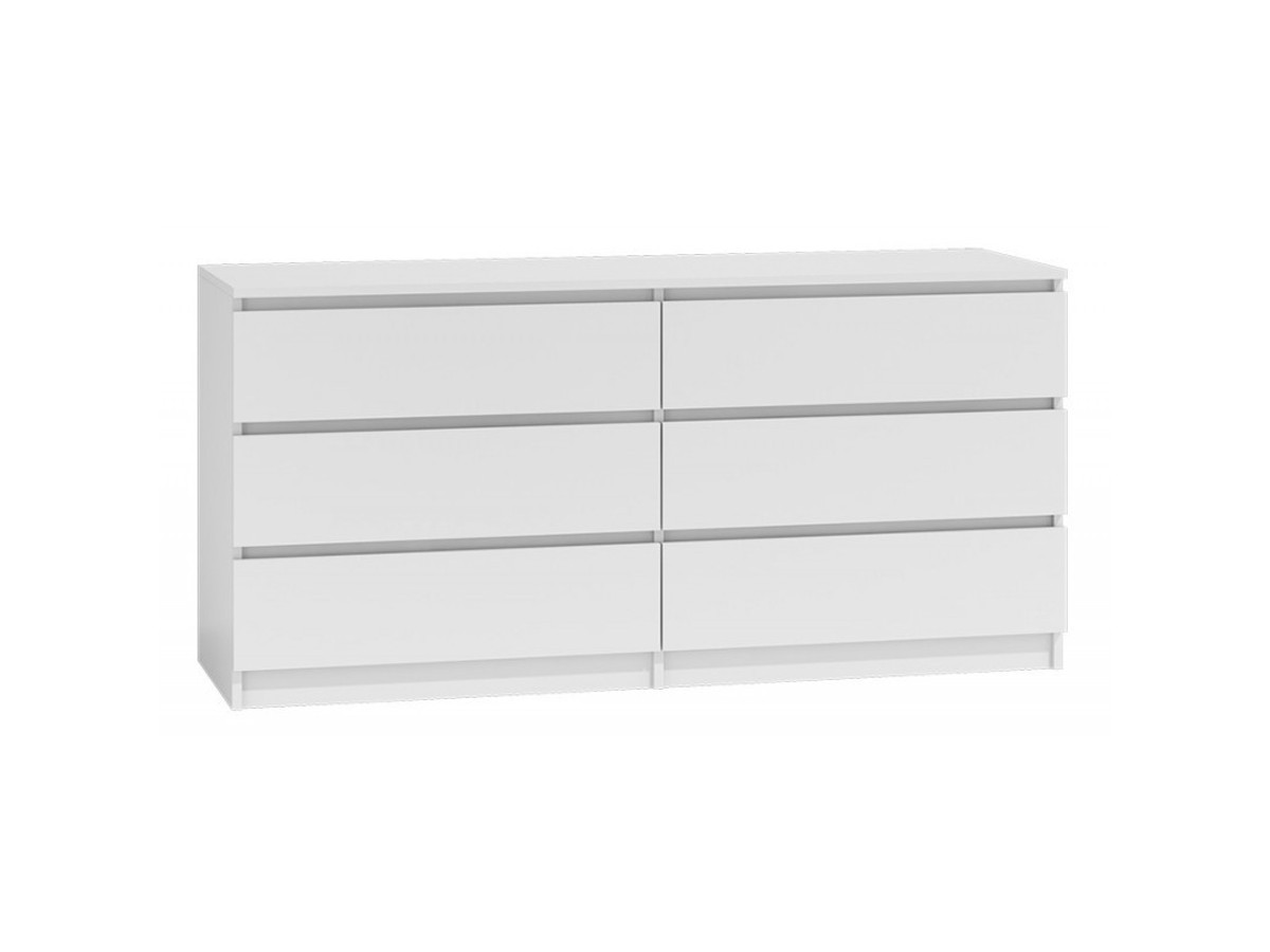 Komoda Malva 6 zásuvek 120 - bílá