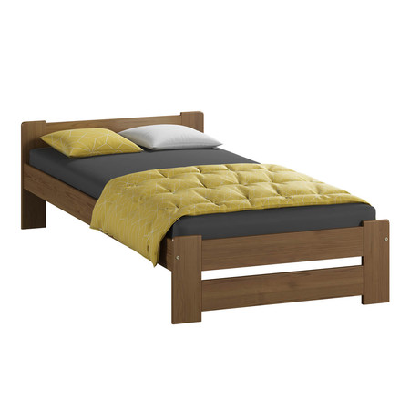 Vyvýšená masivní postel Euro 80x200 cm včetně roštu Dub