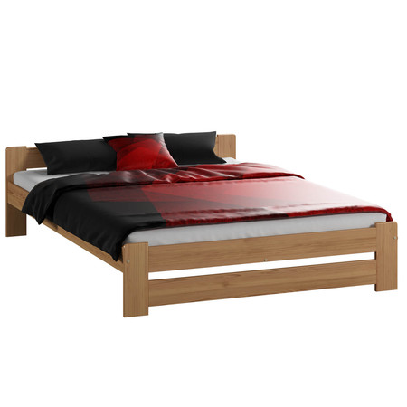 Vyvýšená masivní postel Euro 180x200 cm včetně roštu Olše