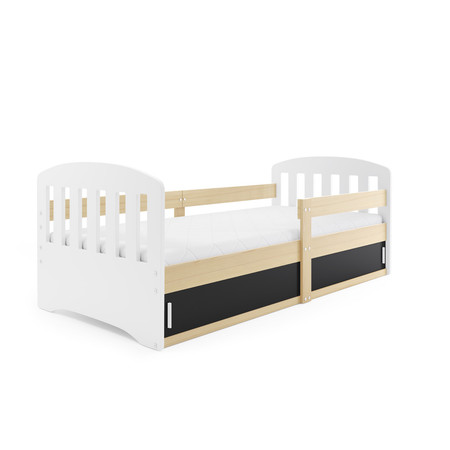 Dětská postel CLASSIC 1 160x80 cm Borovice-černá