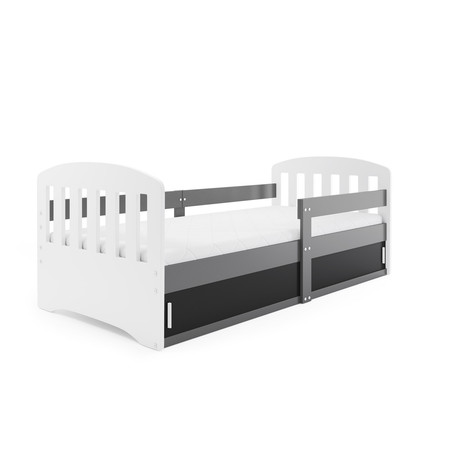 Dětská postel CLASSIC 1 160x80 cm Šedá-černá