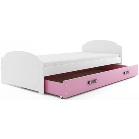 Dětská postel LILI bílá 200x90 cm Růžová