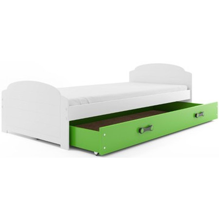 Dětská postel LILI bílá 200x90 cm Zelená