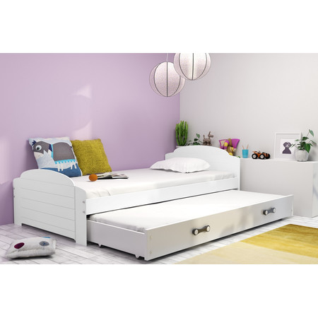 Výsuvná dětská postel LILI bílá 200x90 cm Bílá