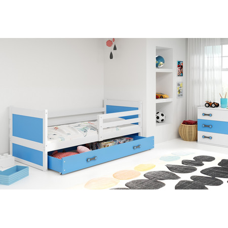 Dětská postel RICO 190x80 cm Modrá Bílá