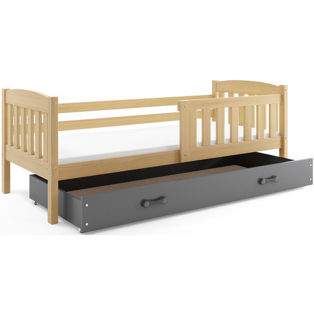 Dětská postel KUBUS s úložným prostorem 80x160 cm - borovice Šedá