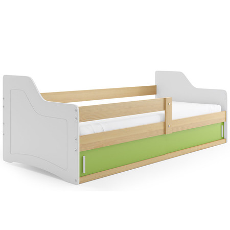 Dětská postel SOFIX s úložným prostorem 80x160 cm - borovice Zelená