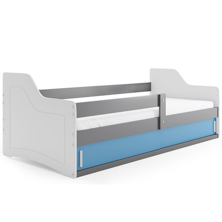 Dětská postel SOFIX s úložným prostorem 80x160 cm - grafit Modrá