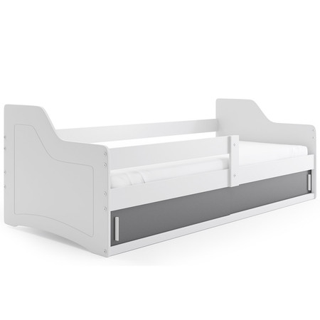 Dětská postel SOFIX s úložným prostorem 80x160 cm - bílá Šedá
