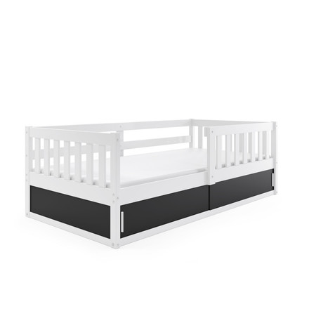 Dětská postel SMART 80x160 cm Bílá - černá