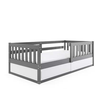 Dětská postel SMART 80x160 cm Šedá - bílá
