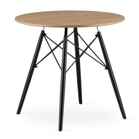 Jídelní stůl TODI 80 cm - černá/dub