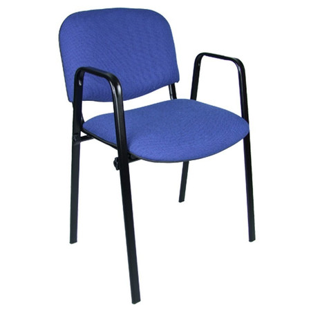Konferenční židle ISO s područkami C14 - modro/čerbý