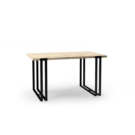 Jídelní stůl EWEN 160 cm - dub sonoma/černá