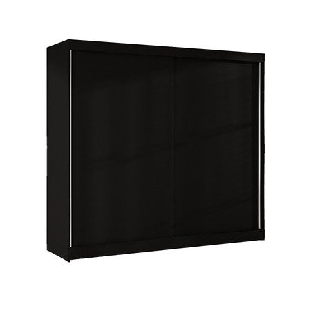 Šatní skříň BASTI X šířka 200 cm - černá