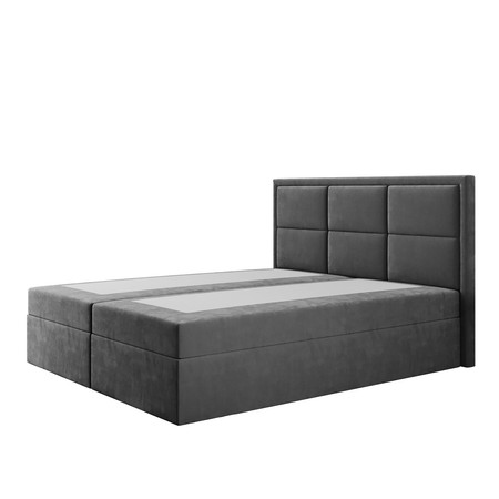 Čalouněná postel ROMA rozměr 140x200 cm Tmavě šedá