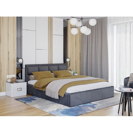 Čalouněná postel OTTO rozměr 140x200 cm Tmavě šedá