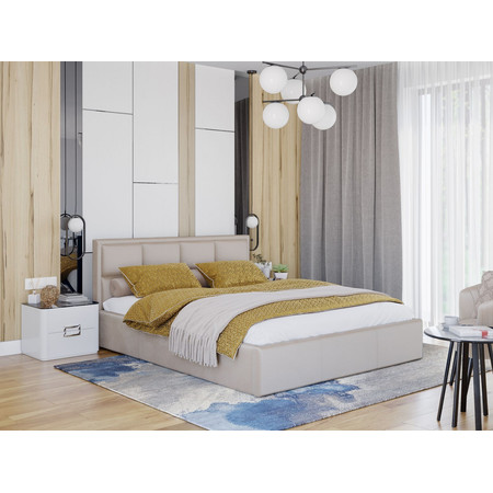 Čalouněná postel OTTO rozměr 160x200 cm Béžová