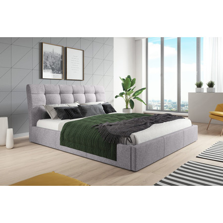 Čalouněná postel ADLO rozměr 180x200 cm Světle šedá